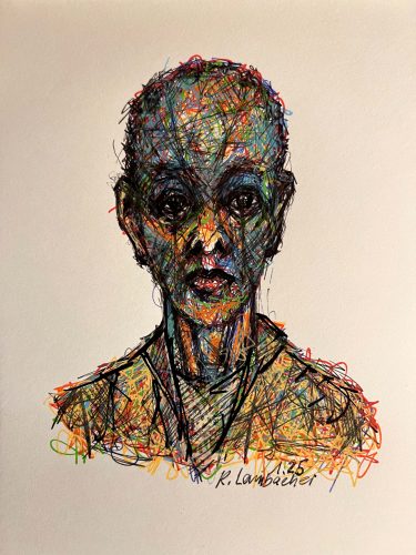 Tinte und Acrylstift auf Papier, 14x19cmOhne Titel, 2025