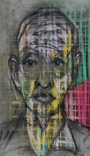 Ölpastell auf Papier